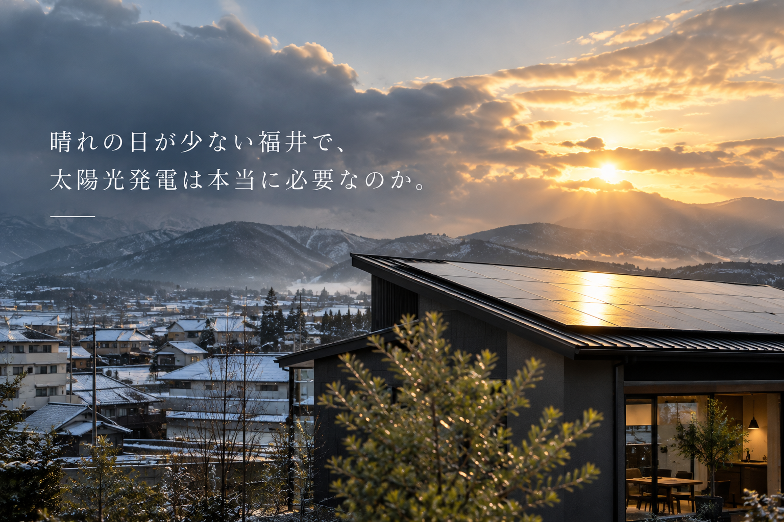 晴れの日が少ない福井県で、<br> 太陽光発電は本当に必要なのか？